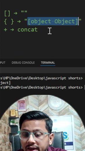 JavaScript Shock 😱 | [] + {} = [object Object] 🤯 | Interview Trick #coding #javascript