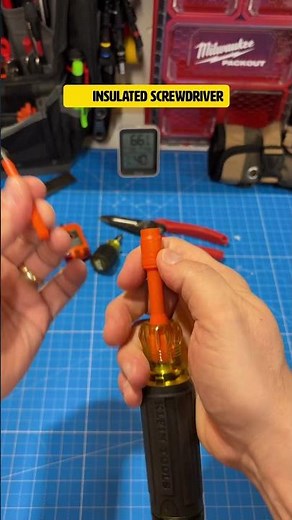 One driver. Six insulated solutions. ⚡ Klein Tools 32306INS 6‑in‑1 Insulated Multi‑Bit Screwdriver