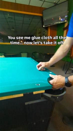 Table Fitters | Pool Table Setup, Move & Repair in Idaho on Instagram: "A lot of people think glued cloth is permanent or hard on the slate — it’s not, when it’s done correctly. This is professional glued cloth, the same method used on Diamond tables and tournament setups. When the right adhesive is used and the cloth is installed properly, removal is clean, controlled, and safe for the slate. No chipping, no damage — just patience and the right technique. Good installs come off the same way the