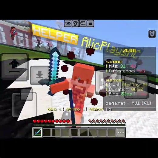 I fought a zeqa helper ! #shorts #viral #minecraft #pvp #zeqa.