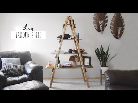 DIY LADDER SHELF