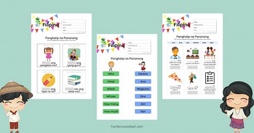 Panghalip na Pananong (Filipino Lesson and Free Worksheets)