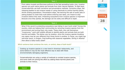 Text 1:From zebra mussels and Burmese pythons to the fast-spre... | Filo
