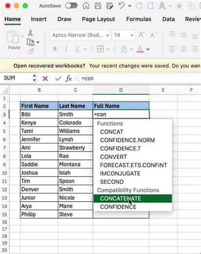How to use CONCATENATE Formula in Excel #excel #exceltips #exceltutorial