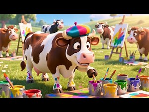 Learn Colors with Cow Crew 🐄🌈 Fun Color Song for Kids | Toddler Farm Adventure