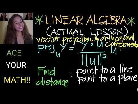 LINEAR ALGEBRA: VECTOR PROJECTIONS | Distance from a Point to a Line/Plane || Jane Maciejewski