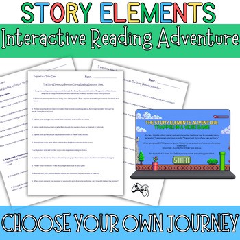 Trapped in a Video Game | Interactive Story Elements Activity