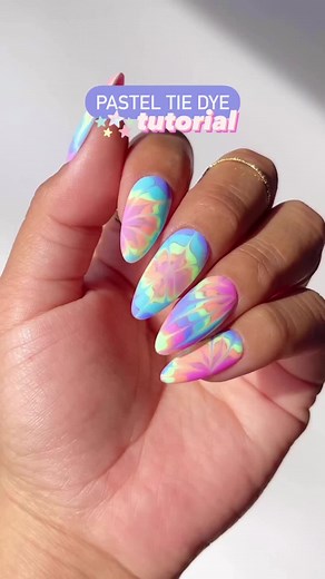 Easy Pastel Tie Dye Nail Art Tutorial for Summer