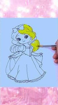 🌸 Kids Draw a Super Easy Fairy Tale Princess #cutedrawing #drawing #art