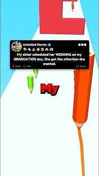 My sister scheduled her WEDDING on my GRADUATION day. She got the attention she wanted.