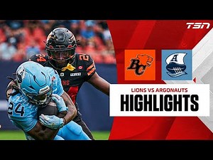 CFL Week 12: Toronto Argonauts vs BC Lions | FULL HIGHLIGHTS