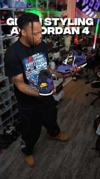 GRWM Styling Air Jordan 4 “Lakers” … Again #Jordan4 #Jordan #Sneakers #Shoes #Sneakerhead #AirJordan