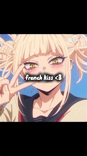 french Kiss je l'aime à la folie 😊😊#animeedit #myheroacademia #toga
