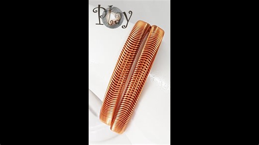 Play with wire | Coil spring bracelets | Thick bangles | Unisex @LanAnhHandmade 657 #Shorts