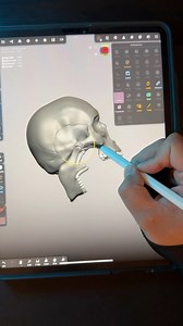 207K views · 1.8K reactions | Skull sculpt in nomad on the m2 iPad Pro #3dsculpting #skull #anatomy | Michael Wong | Facebook