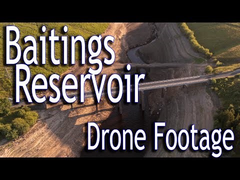 Baitings Reservoir DROUGHT REVEALED - Stunning Drone Footage Shows Water Levels at Record Lows