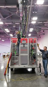 Miller Fall Protection demonstrating the effectiveness of using Nano Mechanical Retractables at the Greater Columbus Convention Center with Corna Kokosing Construction Company and Elford, Inc. #safetyweek2016 #safetystrong | Lithko Contracting