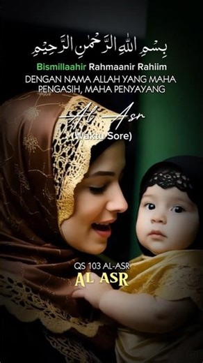 103 AL ASR Bayi Belajar Ngaji Transliterasi terjemahan Al Qur'an juz Amma. Video dibuat AI