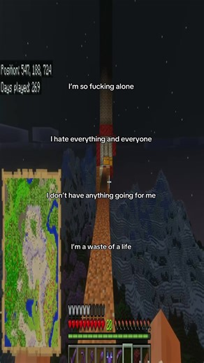 I’m so fucking useless 🤣✌️#selfhatred #sad #useless #stretchtok #minecraft
