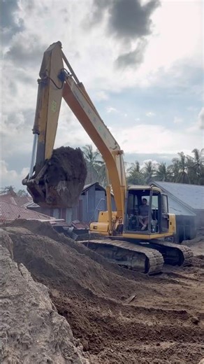 Excavator Digging Too Deep — What Happens Next? #shorts #excavator #heavyequipment