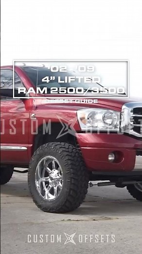 2002 - 2009 Ram 2500/3500 - 4" OFFSET VIDEO GUIDE FROM CUSTOM OFFSETS