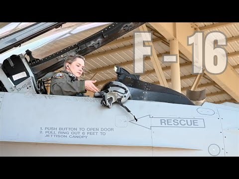 Female Fighter Pilot in F 16 Executes Precision Bombing Run