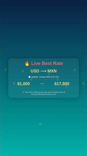 $1000 USD to MXN — Best Rate Today #Shorts