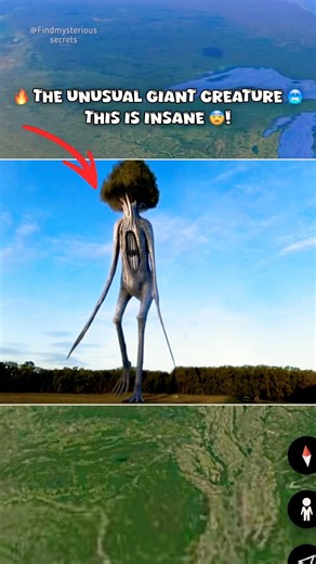 🔥I Found The UNUSUAL GIANT CREATURE On Google Earth 🌍! #shorts #findmysterioussecrets #earth #maps