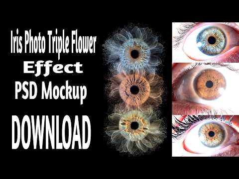 Iris Photography Triple Flower Effect Download & Apply Your Own Mockup!