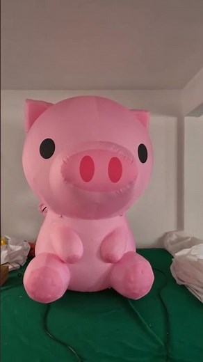 Pink Inflatable Pig for Visual Feast Stage Decoration