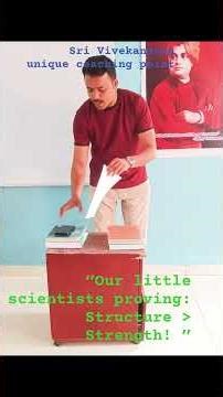 “Folded paper experiment—showing how engineering works! “Science is not magic… but it feels like