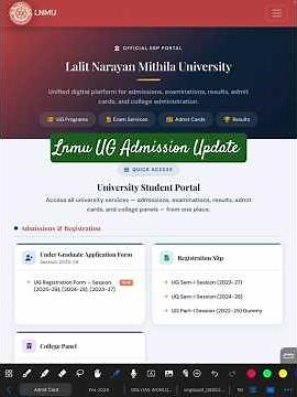 Lnmu UG Admission Online Apply update 2026 |Lnmu Graduation Admission 2026-30 #lnmuadmission
