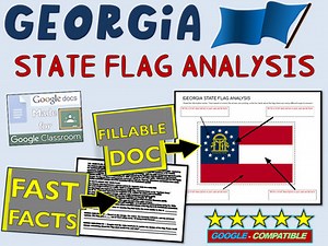 GEORGIA State Flag Analysis: fillable boxes, analysis, and fast facts