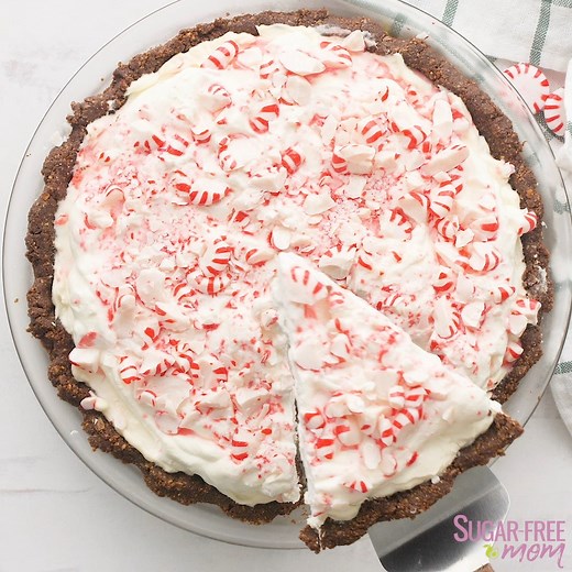 24K views · 211 reactions | SAVE this recipe for the holidays! This incredibly Easy Sugar-Free Low Carb Keto Peppermint Cheesecake Pie is a no bake sensation and will be your favorite low carb dessert to make for the holidays with family and friends! This is also Nut Free! | SugarFreeMom.com | Facebook