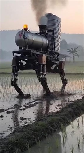 “Fog Field Gear Runner” — #mechwalker #villagetech #scrapmachine