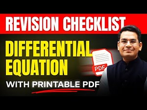 JEE Main | Differential Equation | High Weighted Chapter | PYQ Checklist | MathonGo | Anup Sir