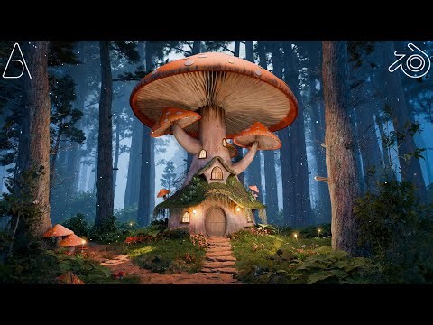 Mushroom House l Create a Fantasy Environment in Blender 4.0