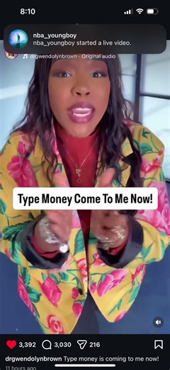 Type: MONEY come to me now! 🙏🏿🏦💵💰💳🤑