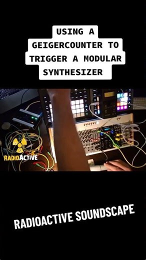 Radioactive triggered Modular Synth. Using a Geigercounter as Trigger Signal. Eurorack powered.