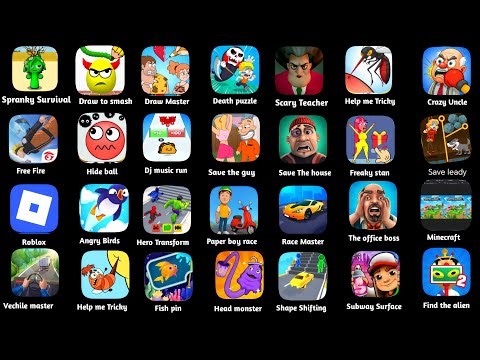 Spranky,Roblox,Draw Master,Death Puzzle,Scray Little Prankster,Free Fire,Find the alien,Minecraft