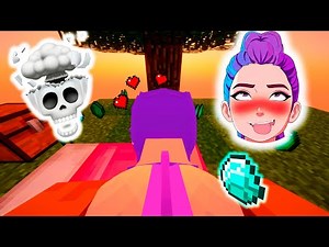 WOW! What Happens If You Give Jenny-Rumi Tyan an Diamond in Minecraft Skyblock?! part 2