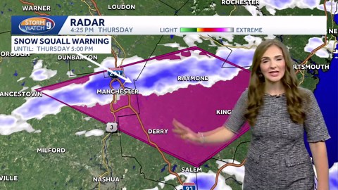 Snow squall warning issued for portions of southern, central New Hampshire