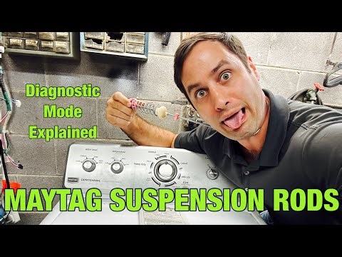 Maytag washer getting off balance bad | Change suspension rods | Diagnostic mode explained