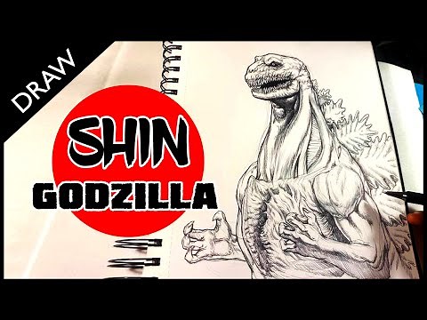 How to Draw Shin Godzilla - Sketch Monster