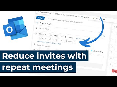 Microsoft Outlook - Create repeating meetings to reduce invites