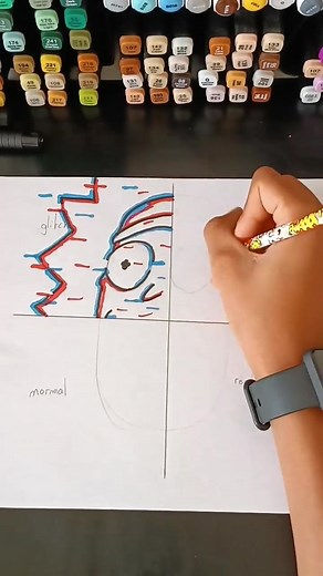 Realistic Glitch Drawing in 4 Parts