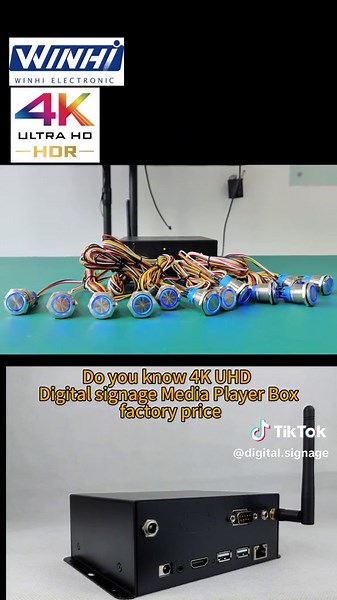 Do you know 4K UHD Digital signage Media Player Box factory price #digitalsignageplayer #fyp #foryou #4K #CMS #network #Android #RS232 #ButtonControl #4kdigitalsignagebox