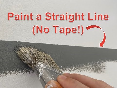 Paint Straight Lines Without Tape | Learn How to 'Cut In' Like a Pro | Painting Tips