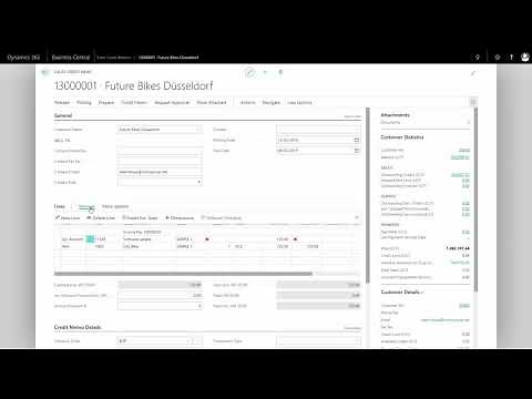 Sales Credit Memos - Microsoft Dynamics 365 Business Central