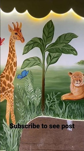 How to Create a Jungle Mural Art for Kids #wallpainting